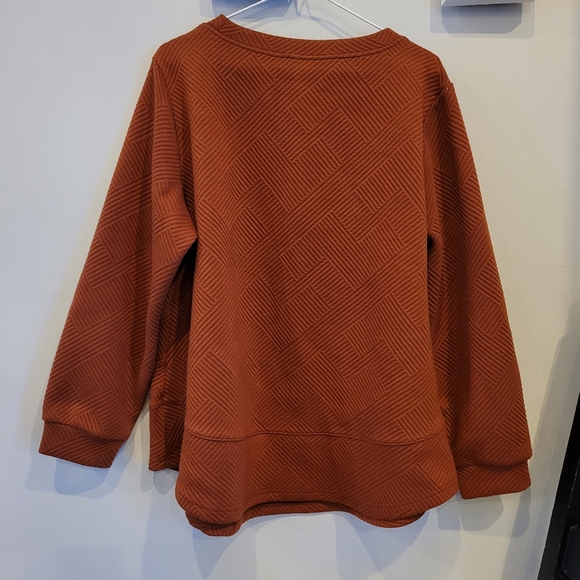 BloomChic Rust Textured Top - Picture 3 of 8